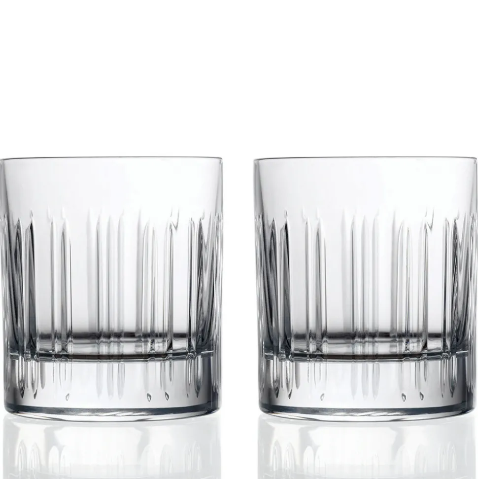 David Shaw Tumblers*Rcr Hand-Cut Barcode Tumblers (Set Of 2)