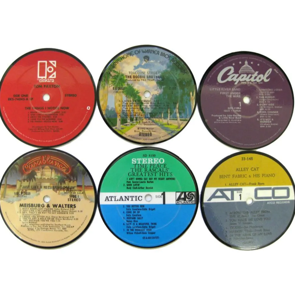 Vinylux, Inc. Coasters & Trays*Recycled Vinyl Record Coasters