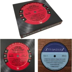 Vinylux, Inc. Coasters & Trays*Recycled Vinyl Record Coasters
