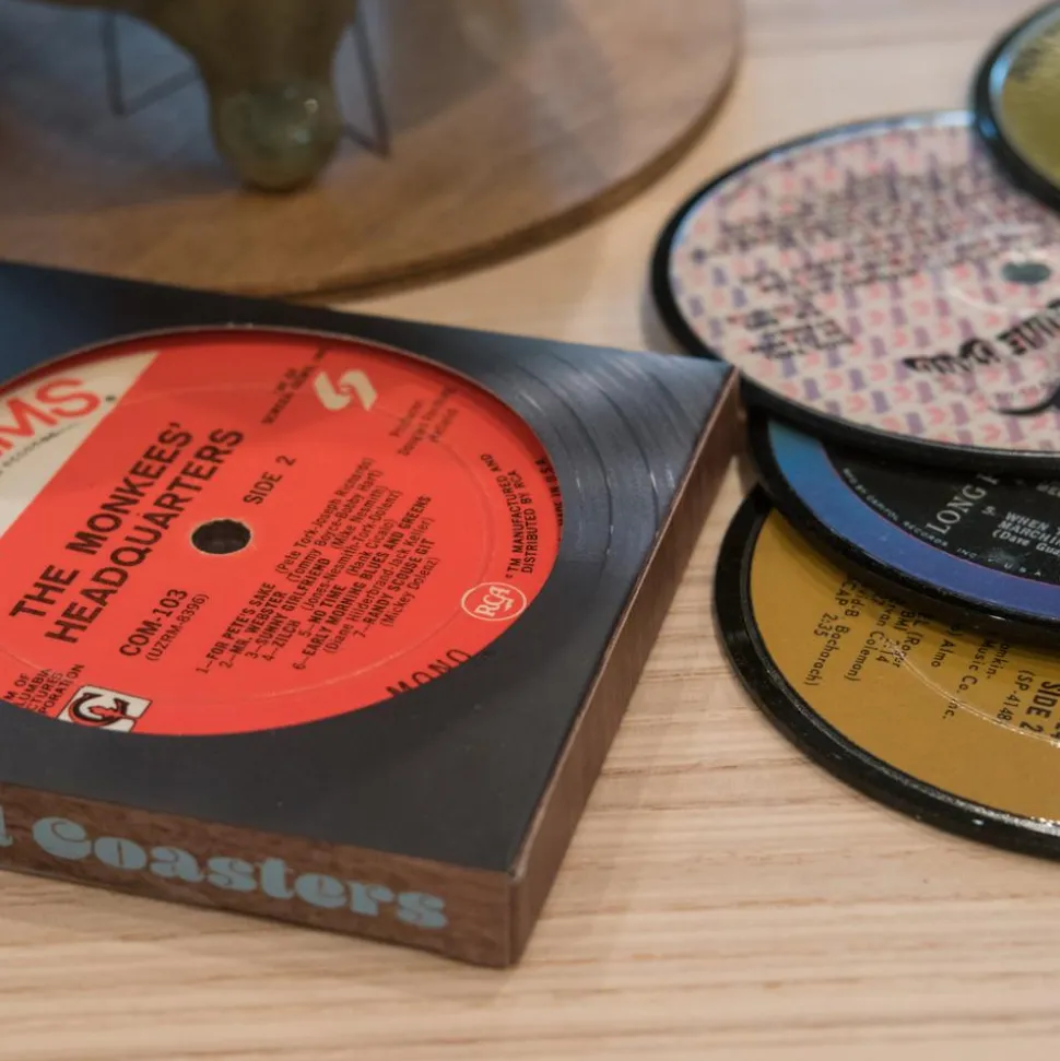 Vinylux, Inc. Coasters & Trays*Recycled Vinyl Record Coasters