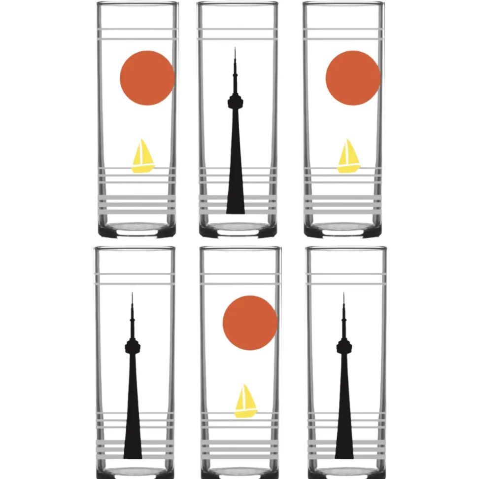 China Potion House Bar Tools*Retro Toronto Collins Glass