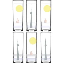 China Potion House Bar Tools*Retro Toronto Collins Glass