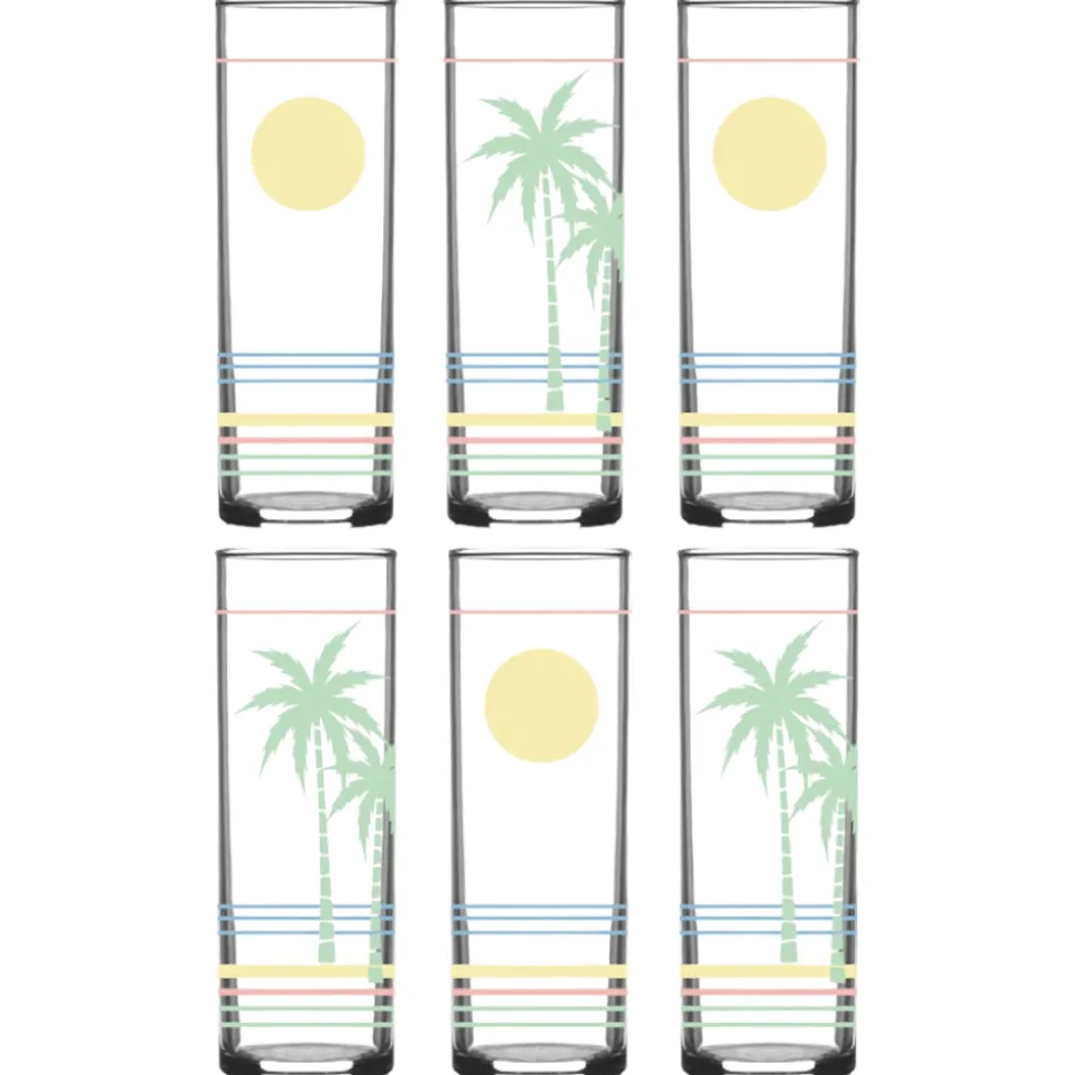 China Tiki Mugs*Retro Tropical Collins Glass
