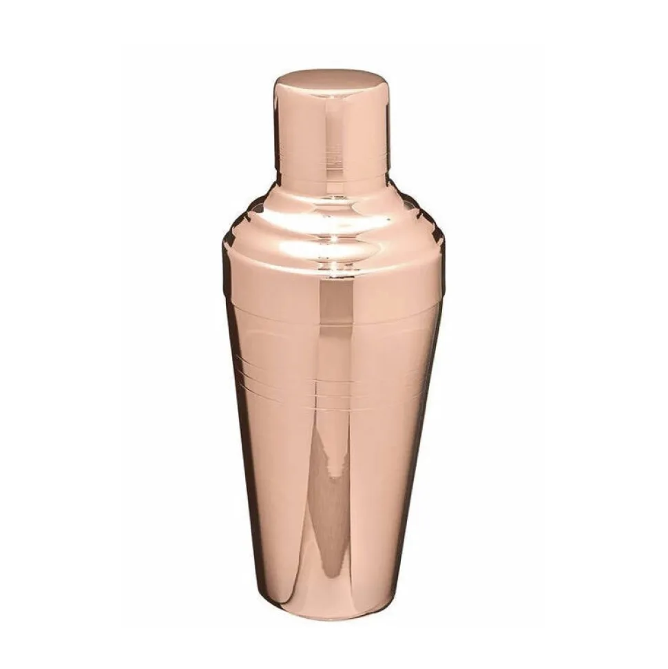 Japanese Japanese-Made Bar Tools*Rose Gold 3-Piece Cobbler Shaker - Shiny