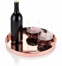 True Fabrications Coasters & Trays*Round Copper Tray