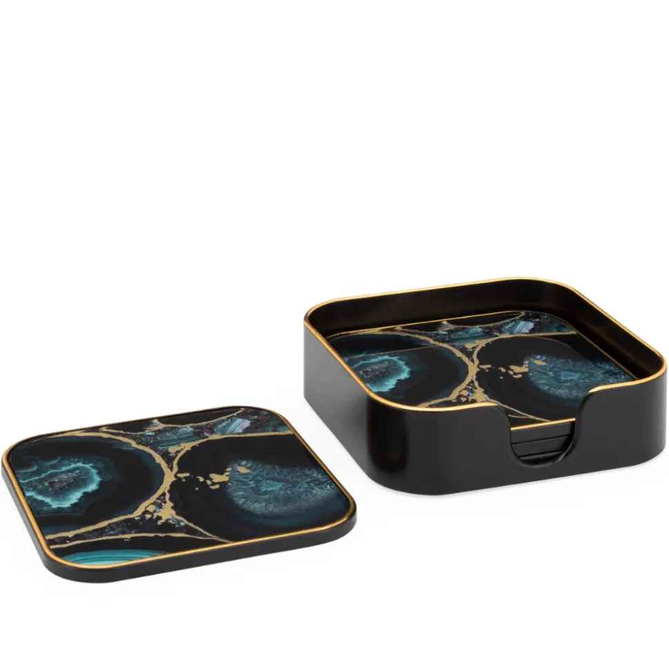 Torre u0026 Tagus Coasters & Trays*Savoy Agate Coasters (Set Of 4)