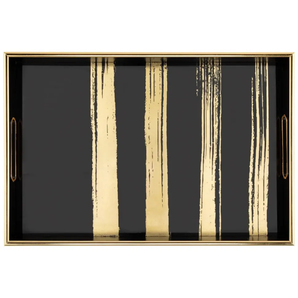 Torre u0026 Tagus Coasters & Trays*Savoy Gold Stripe Tray
