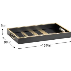 Torre u0026 Tagus Coasters & Trays*Savoy Gold Stripe Tray