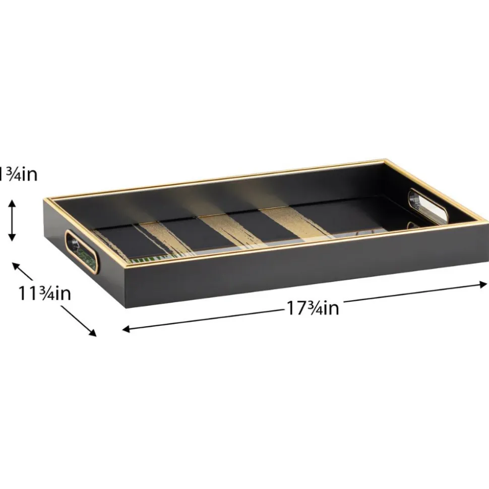 Torre u0026 Tagus Coasters & Trays*Savoy Gold Stripe Tray