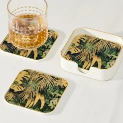 Torre u0026 Tagus Coasters & Trays*Savoy Tropical Leaves Coasters (Set Of 4)