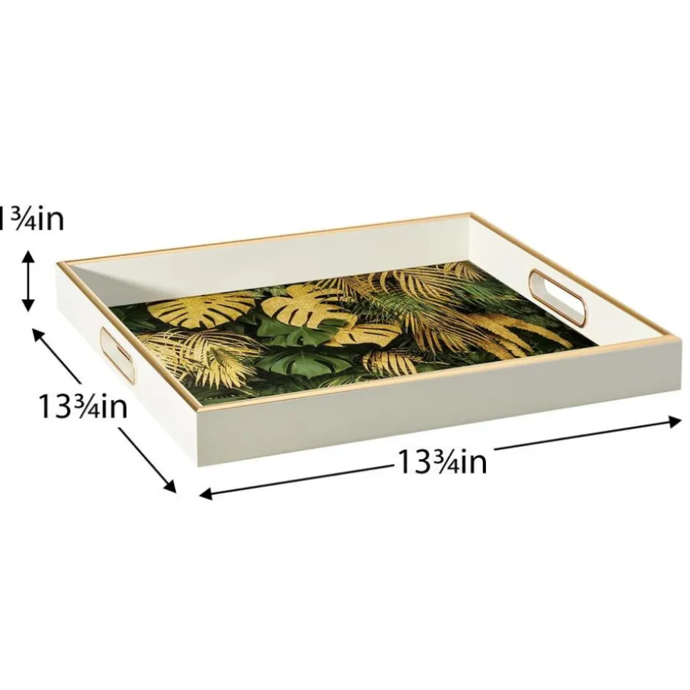 Torre u0026 Tagus Coasters & Trays*Savoy Tropical Leaves Tray