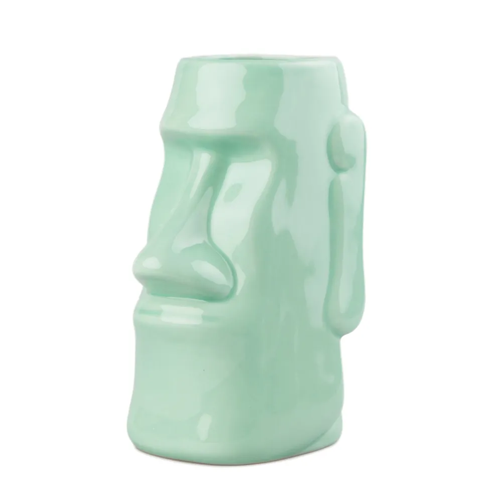 China Tiki*Seafoam Green Easter Island Tiki Mug