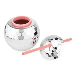 True Fabrications Tiki*Silver Disco Ball Tumbler