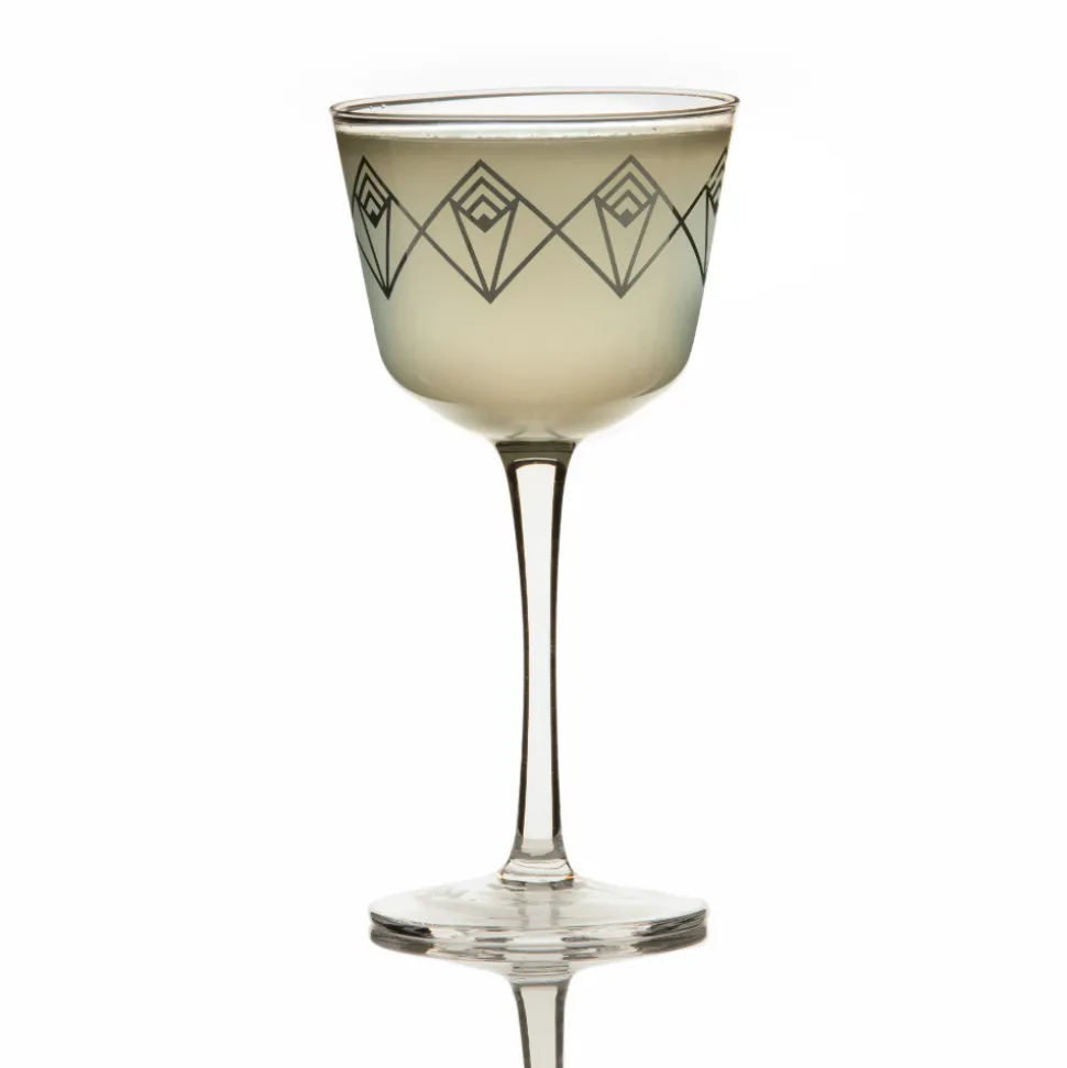 China Coupes / Nick & Nora*Silver Dream Deco Coupe Glass