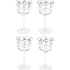 China Coupes / Nick & Nora*Silver Dream Deco Coupe Glass