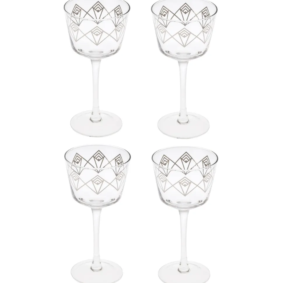 China Coupes / Nick & Nora*Silver Dream Deco Coupe Glass
