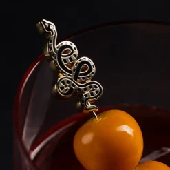 Love and Victory Cocktail Picks & Stirrers*Snake Cocktail Pins (Set Of 4)