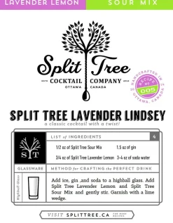 Split Tree Cocktail Co. Syrups*Split Tree Lavender Lemon Syrup