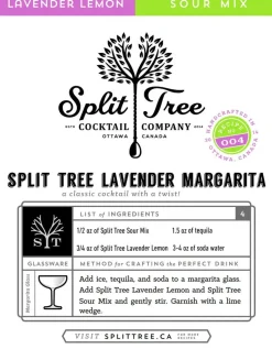 Split Tree Cocktail Co. Syrups*Split Tree Lavender Lemon Syrup