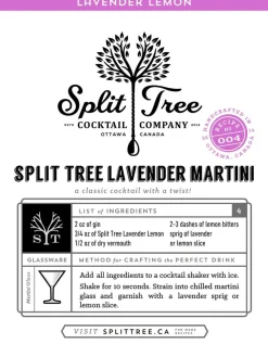 Split Tree Cocktail Co. Syrups*Split Tree Lavender Lemon Syrup