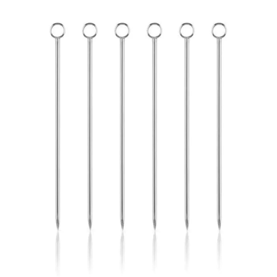 True Fabrications Garnishes*Steel Cocktail Pins (Set Of 6)