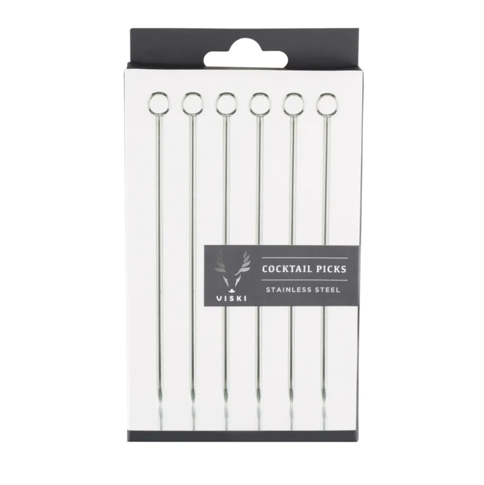 True Fabrications Garnishes*Steel Cocktail Pins (Set Of 6)