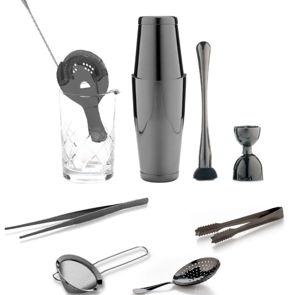 China Potion House Bar Tools*The Cocktail Aficionado Set (Gunmetal)