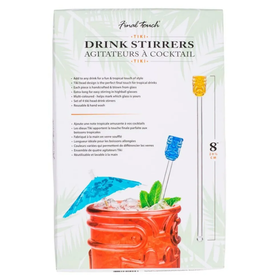 Product Specialties Inc. Cocktail Picks & Stirrers*Tiki Stir Sticks (Set Of 4)