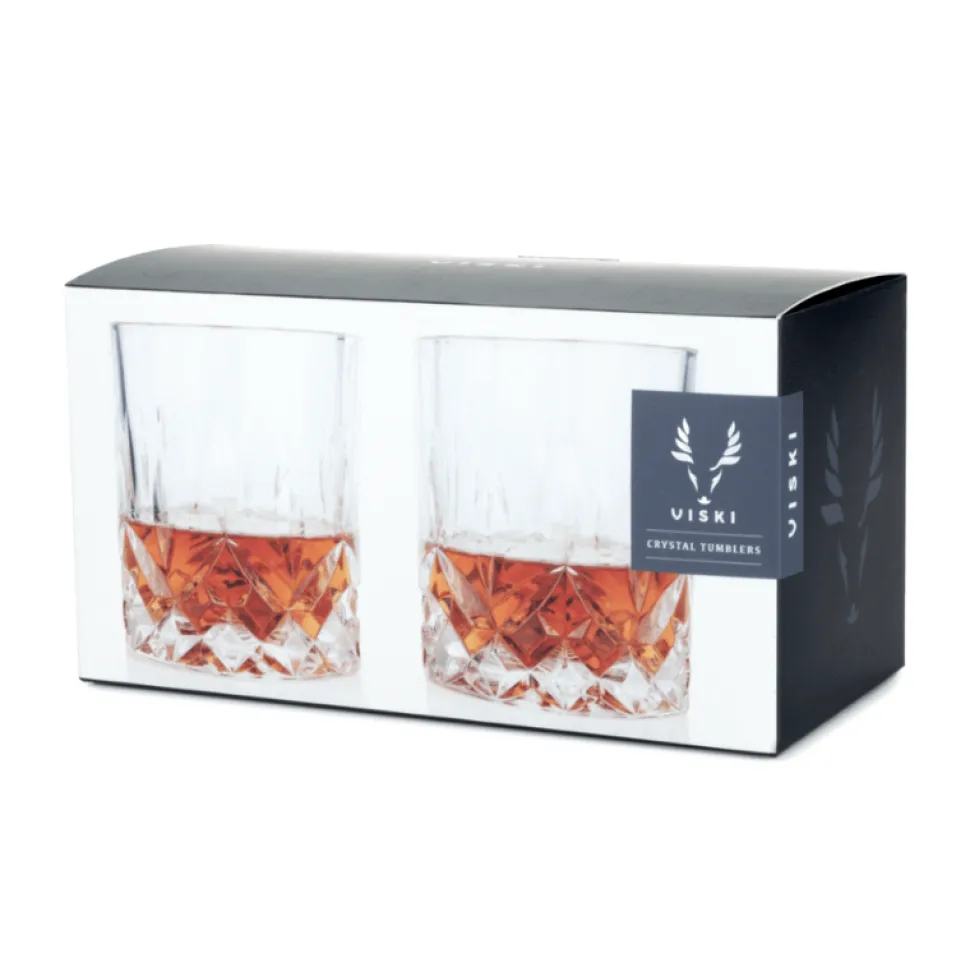 True Fabrications Tumblers*Viski Admiral Cut Crystal Tumblers (Set Of 2)