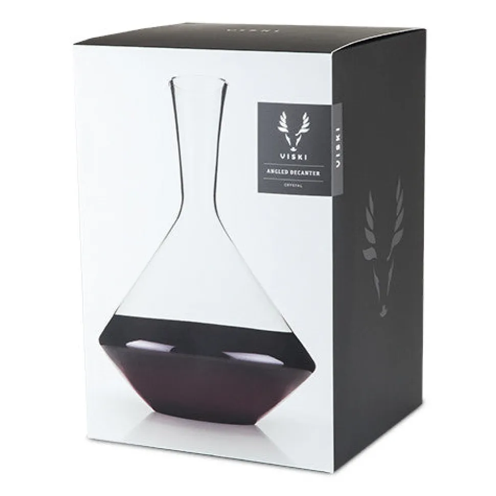 True Fabrications Decanters & Pitchers*Viski Angled Crystal Wine Decanter