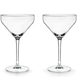 True Fabrications Martini*Viski Angled Martini Glasses (Set Of 2)