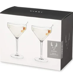 True Fabrications Martini*Viski Angled Martini Glasses (Set Of 2)