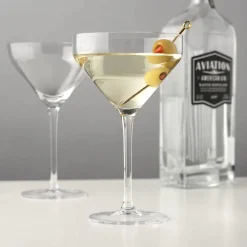 True Fabrications Martini*Viski Angled Martini Glasses (Set Of 2)