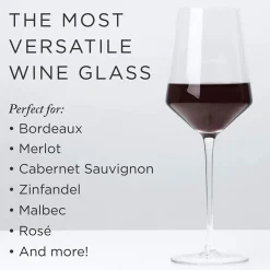 True Fabrications Wine*Viski Crystal Bordeaux Glasses (Set Of 2)