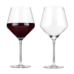 True Fabrications Wine*Viski Crystal Burgundy Wine Glasses (Set Of 2)