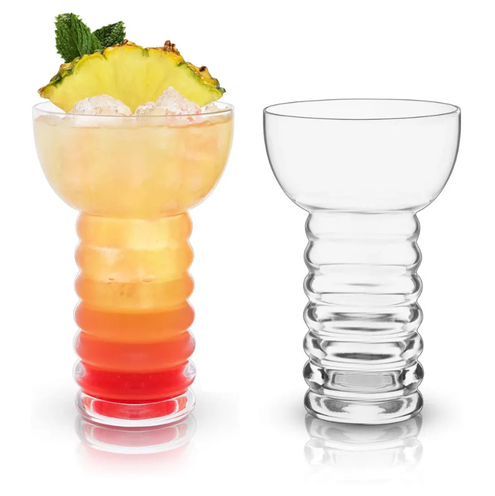 True Fabrications Tiki*Viski Crystal Pearl Diver Glasses (Set Of 2)