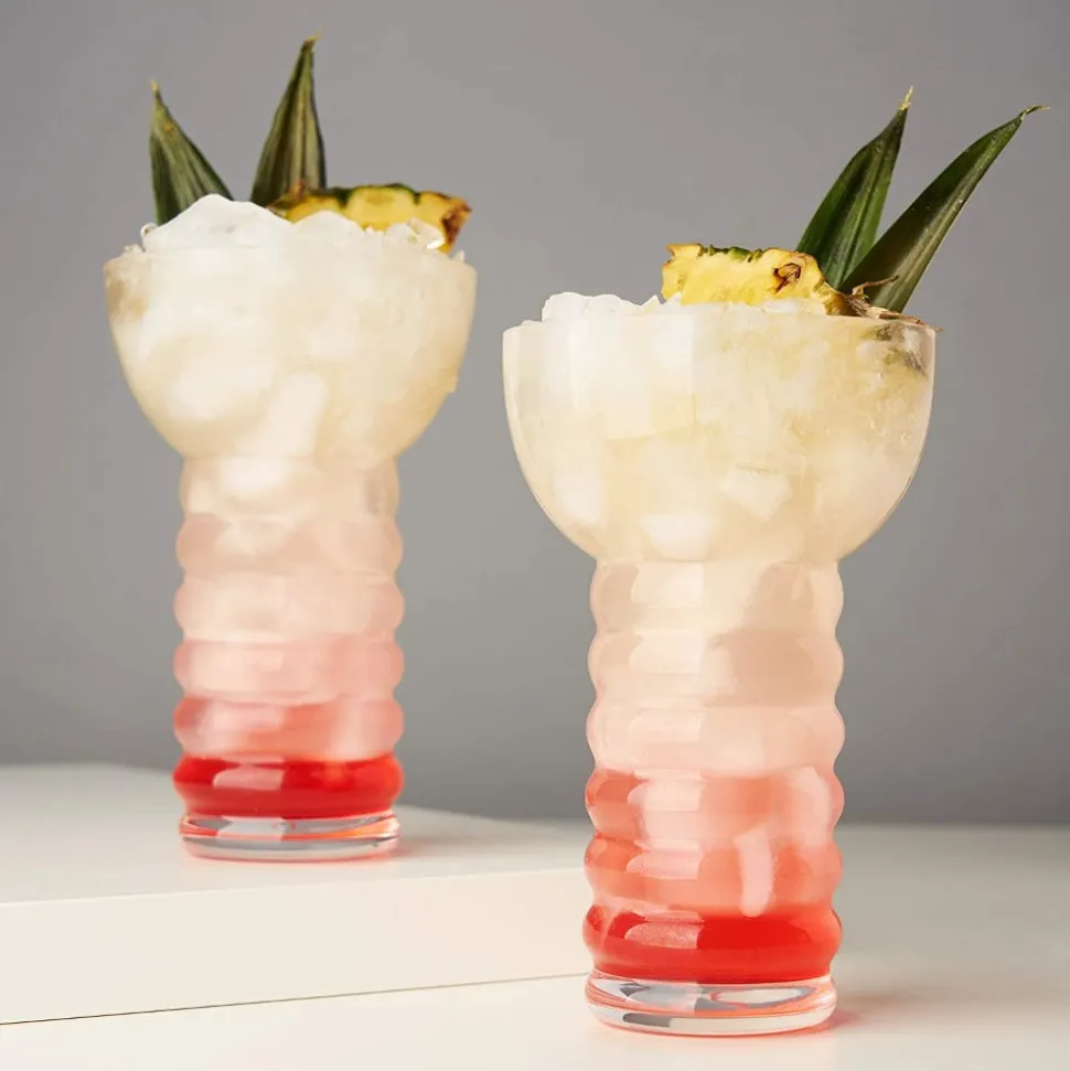 True Fabrications Tiki*Viski Crystal Pearl Diver Glasses (Set Of 2)