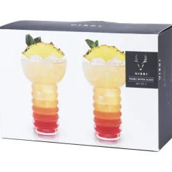 True Fabrications Tiki*Viski Crystal Pearl Diver Glasses (Set Of 2)