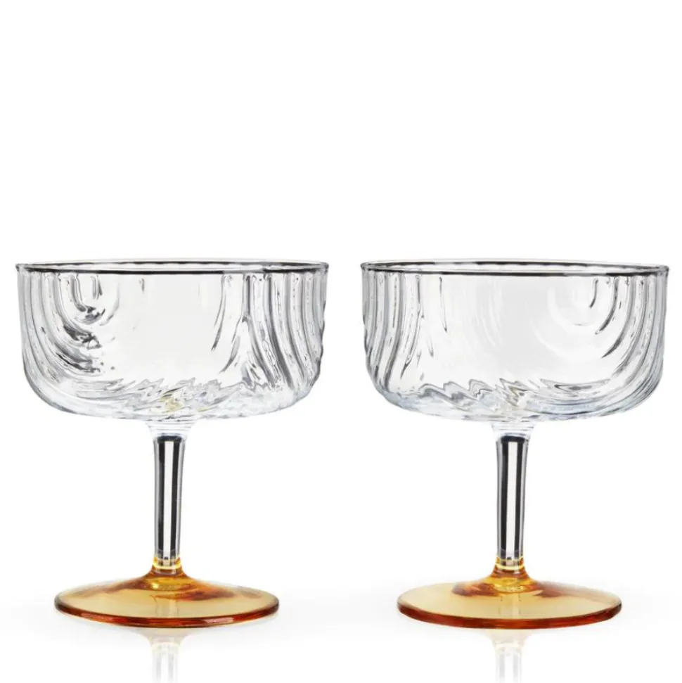 True Fabrications Coupes / Nick & Nora*Viski Gatsby Coupes (Set Of 2)