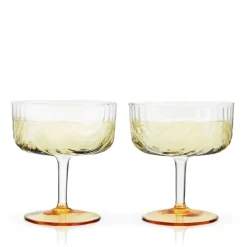 True Fabrications Coupes / Nick & Nora*Viski Gatsby Coupes (Set Of 2)