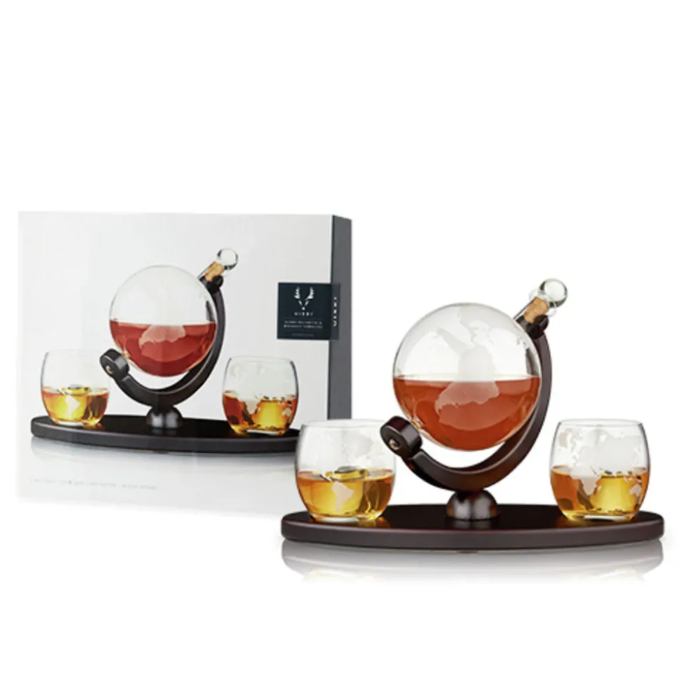 True Fabrications Decanters & Pitchers*Viski Globe Decanter & Whiskey Tumbler Set