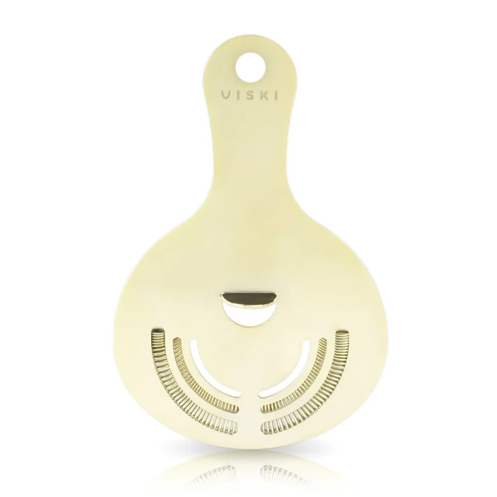 True Fabrications Strainers*Viski Gold Hawthorne Strainer