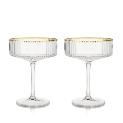 True Fabrications Coupes / Nick & Nora*Viski Meridian Coupe Glasses (Set Of 2)