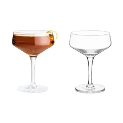 True Fabrications Coupes / Nick & Nora*Viski Raye Crystal Coupe Glasses (Set Of 2)