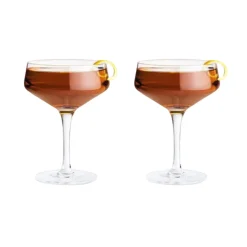 True Fabrications Coupes / Nick & Nora*Viski Raye Crystal Coupe Glasses (Set Of 2)