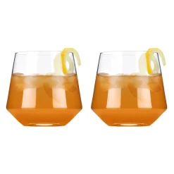 True Fabrications Tumblers*Viski Raye Crystal Tumblers (Set Of 2)