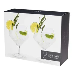 True Fabrications Copa Balloon*Viski Raye Gin & Tonic Glasses (Set Of 2)