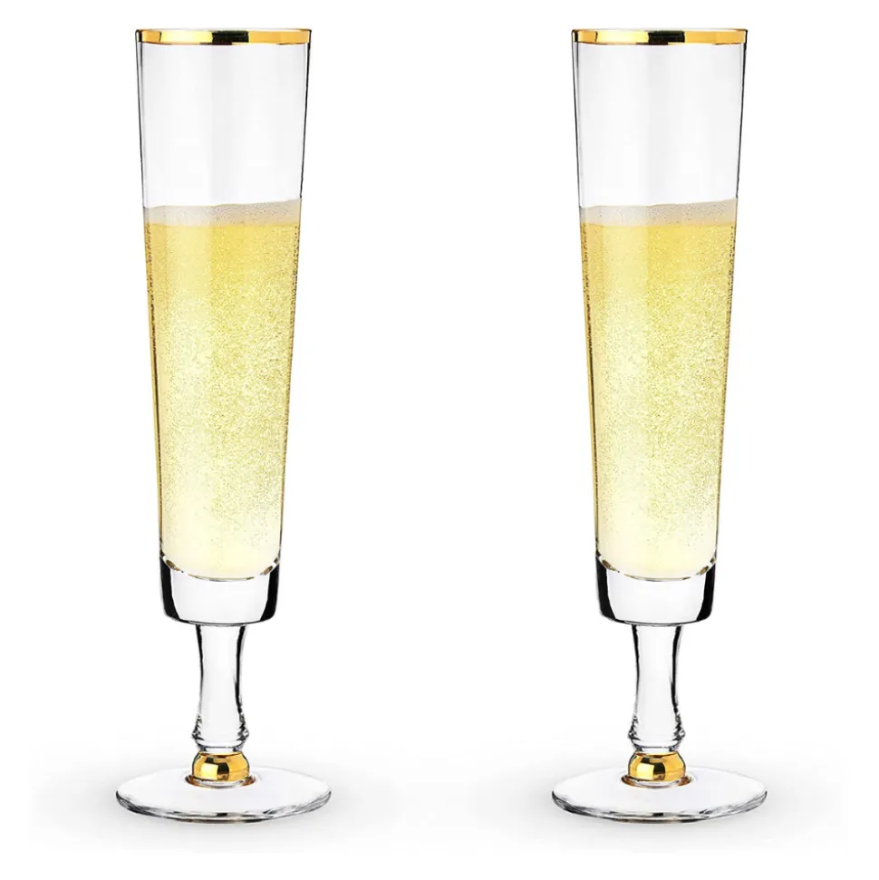 True Fabrications Wine*Wedding Champagne Flutes (Set Of 2)