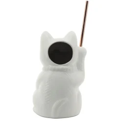 China Tiki Mugs*White Neko Cat Tiki Mug