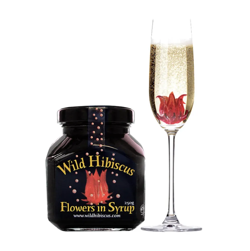 Qualifirst Foods Inc. Garnishes*Wild Hibiscus Flowers In Syrup (200Ml)